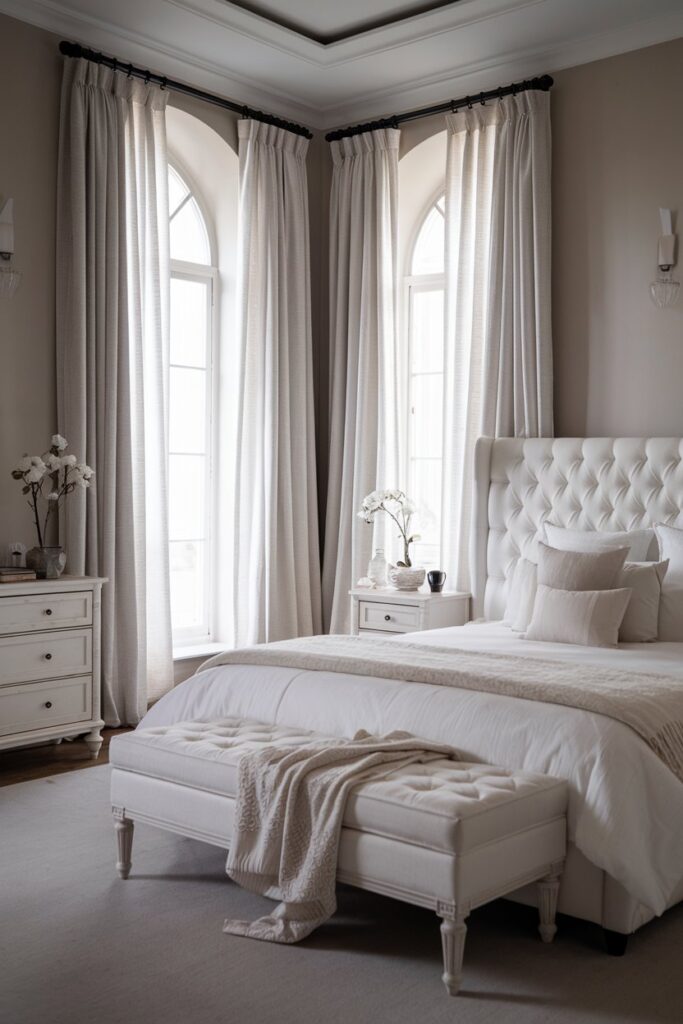 White-on-White Master Bedroom Design