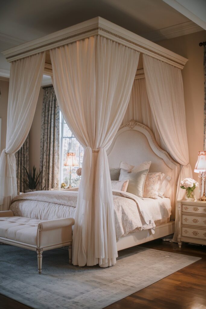 Master Bedroom Featuring a Canopy Bed