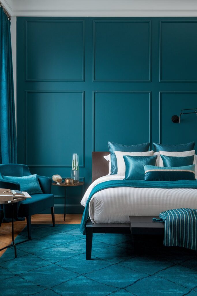 Master Bedroom with a Bold Accent Wall