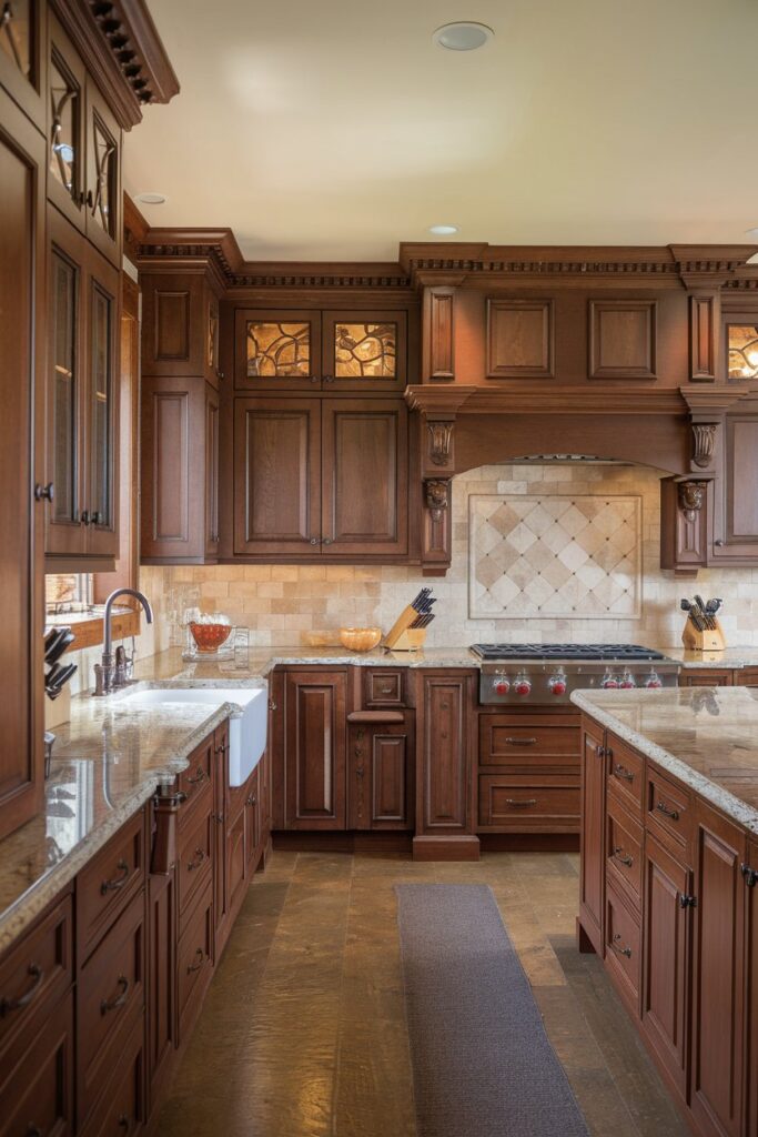 Chocolate Brown Cabinets for Classic Comfort