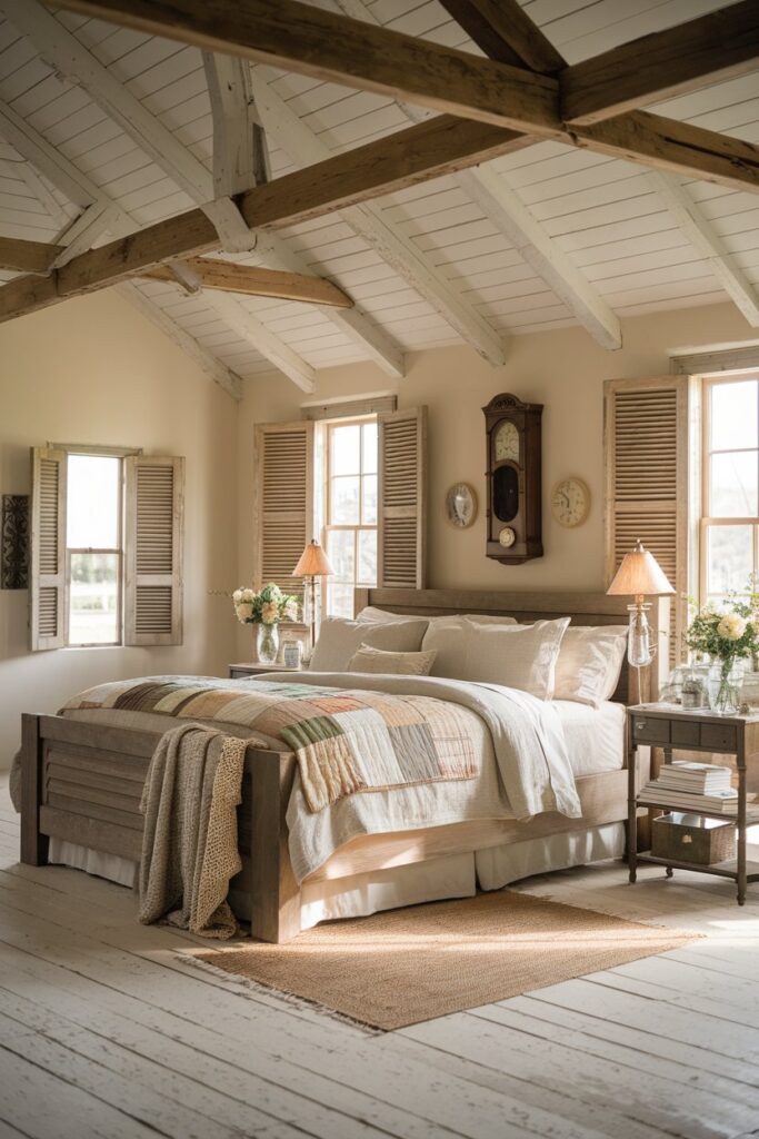 Cozy Farmhouse Style Master Bedroom