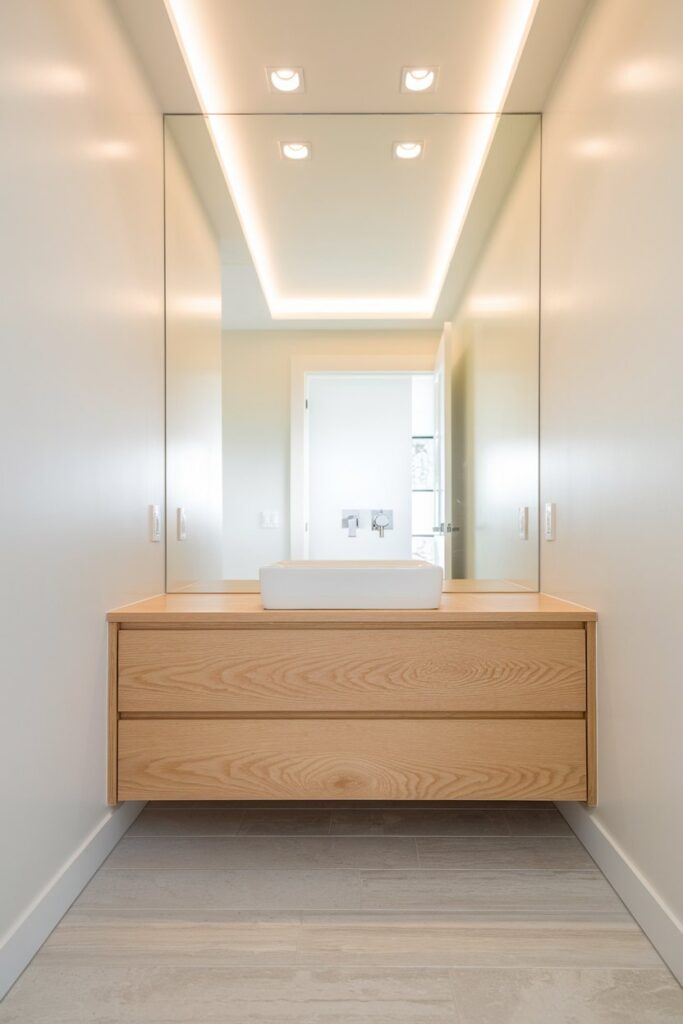 Floating Vanity to Maximize Floor Space