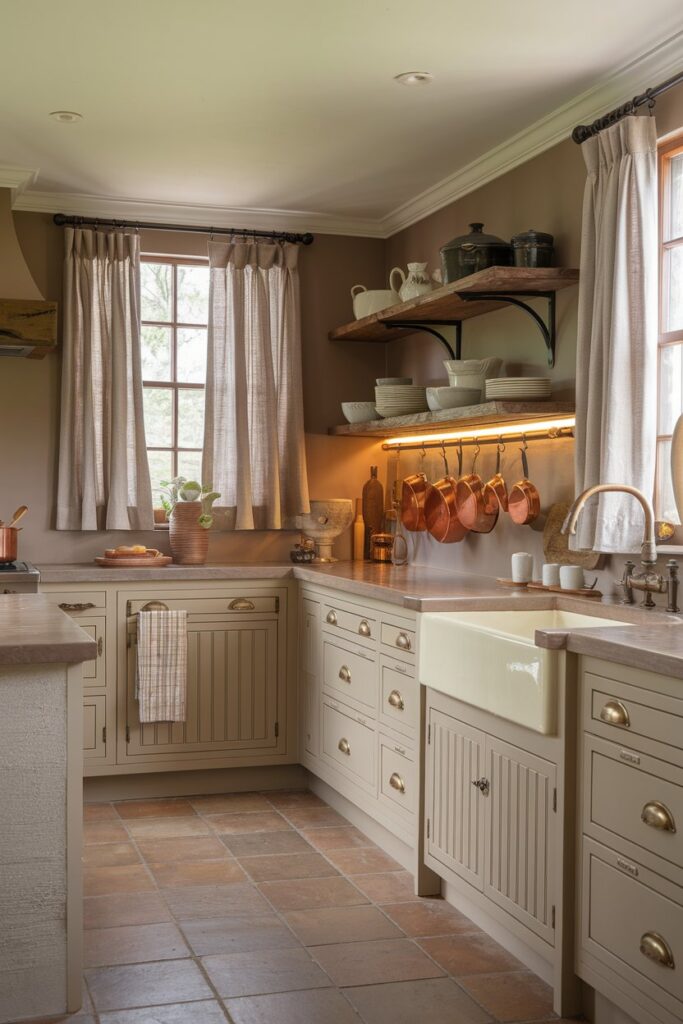Warm Beige Cabinets to Create a Cozy Atmosphere