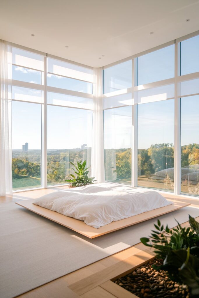 Master Bedroom with Floor-to-Ceiling Windows