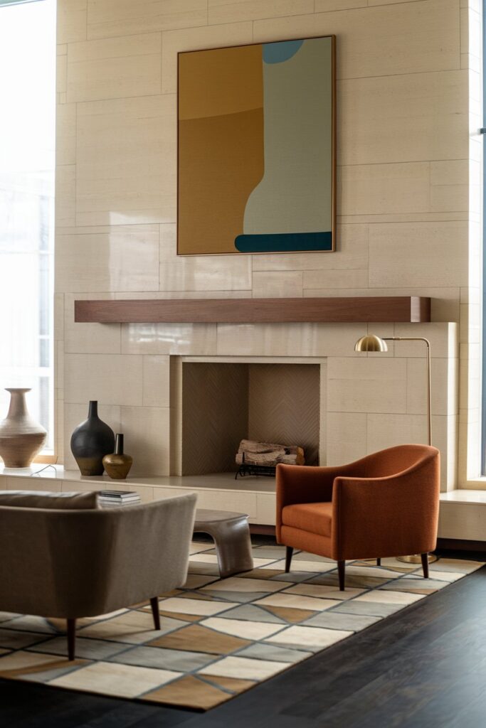Mid-Century Modern Fireplaces and Mantels