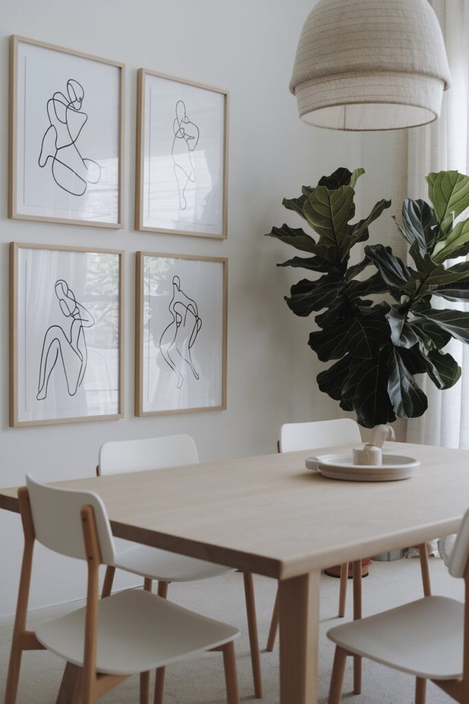 Minimalist Framed Line Drawings