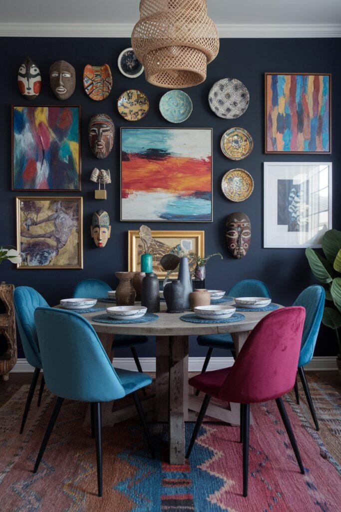 Eclectic Mix of Art and Sculptures