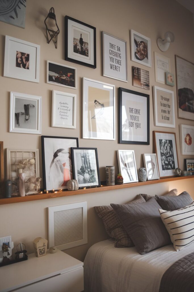 Master Bedroom with Gallery Wall or Picture Ledge