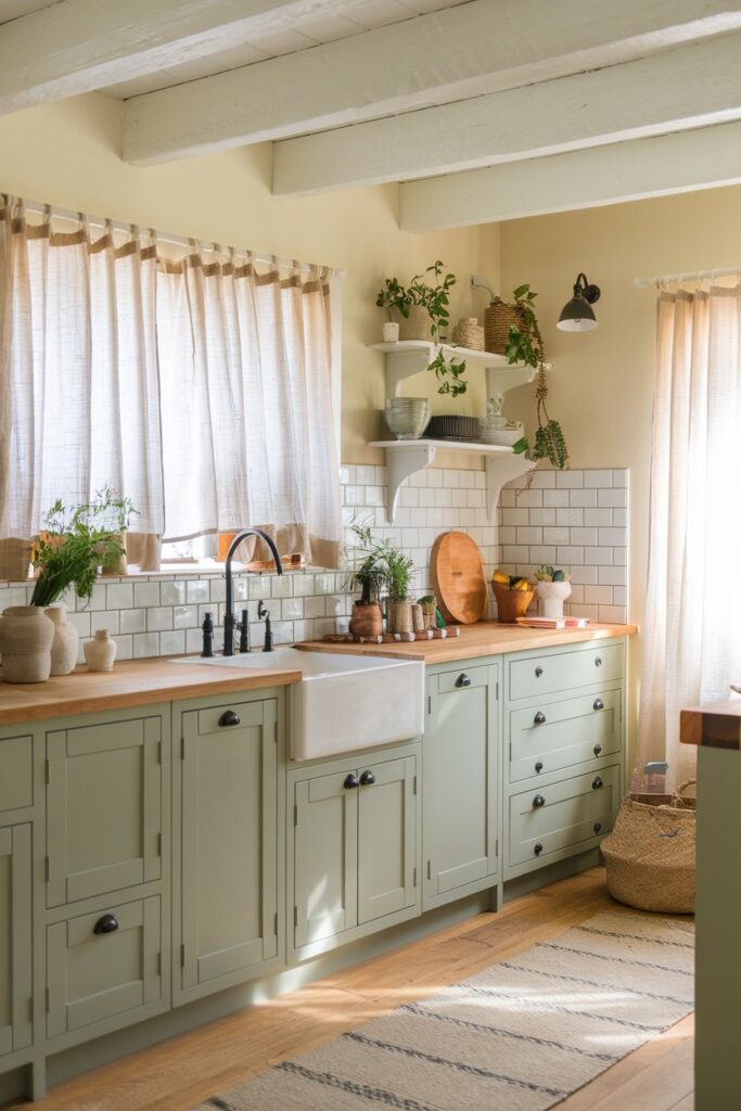 Soft Sage Green Cabinets for a Refreshing Vibe