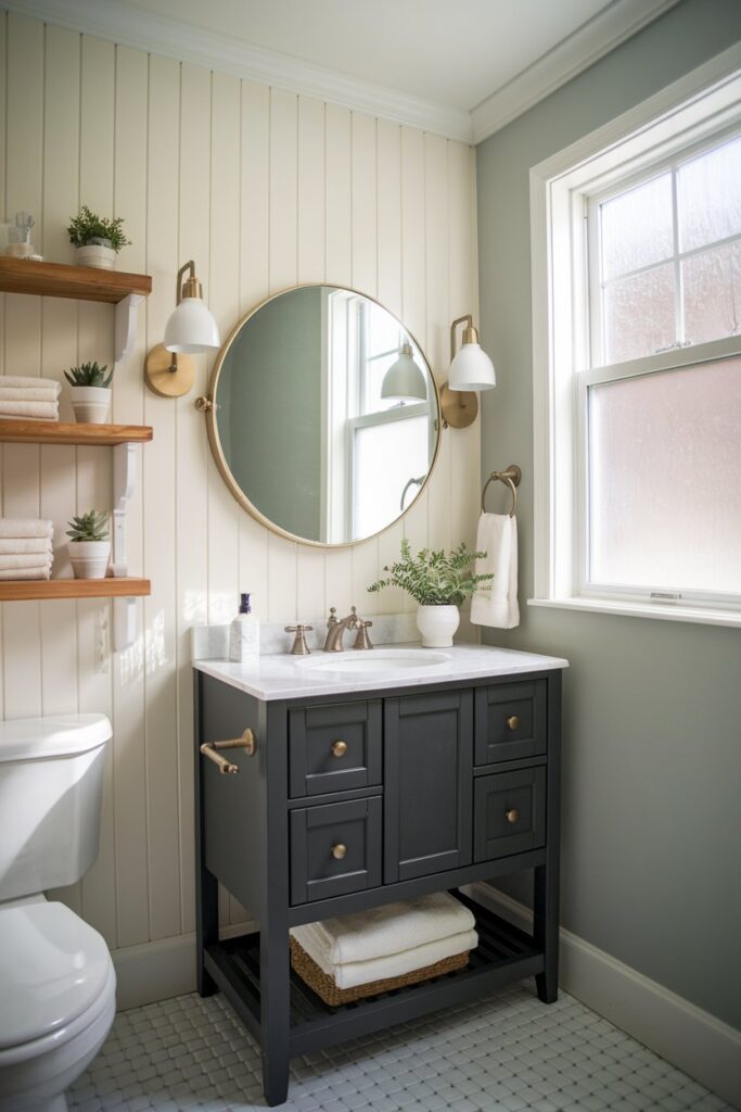 Vertical Shiplap Accent Wall