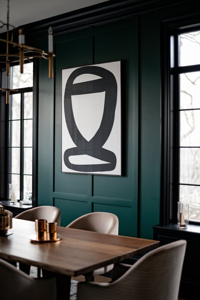 Accent Wall with Bold Paint Color