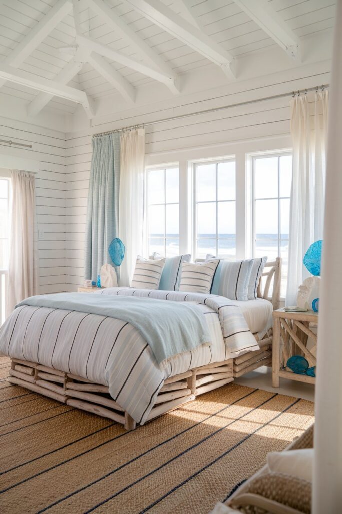 Coastal Vibes in a Master Bedroom