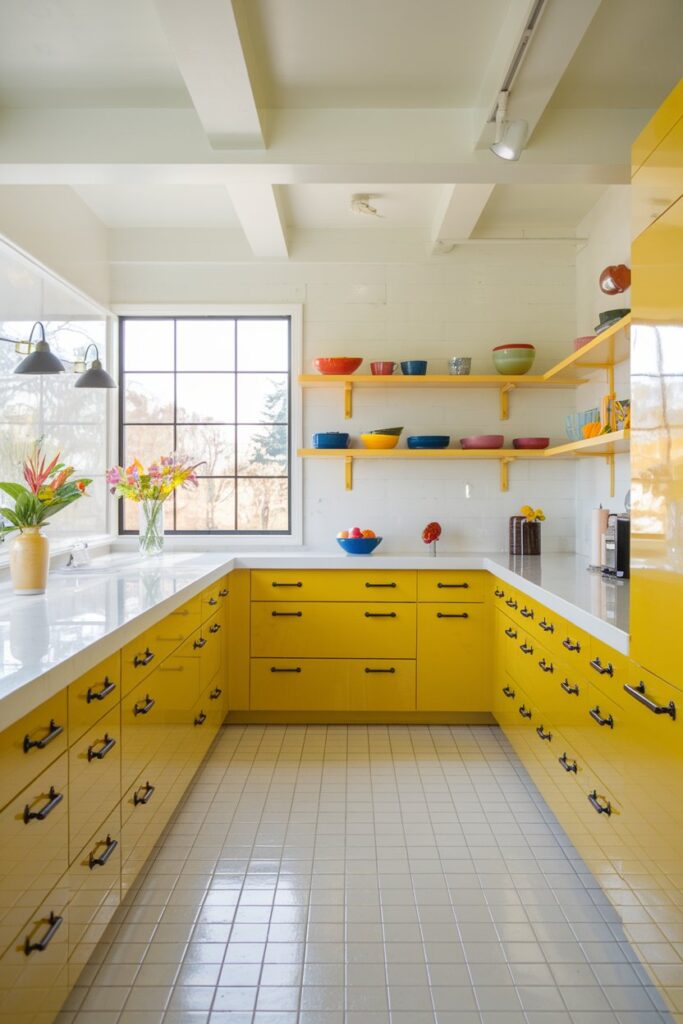 Bright Yellow Cabinets to Energize Your Space