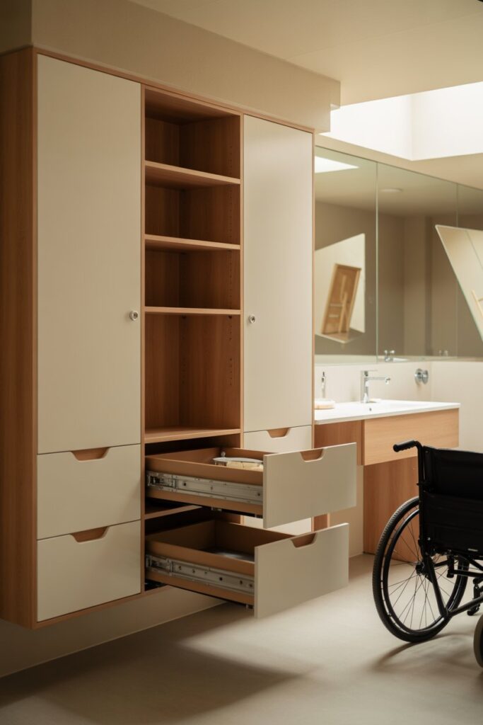 Accessible Storage Cabinets at Seated Height