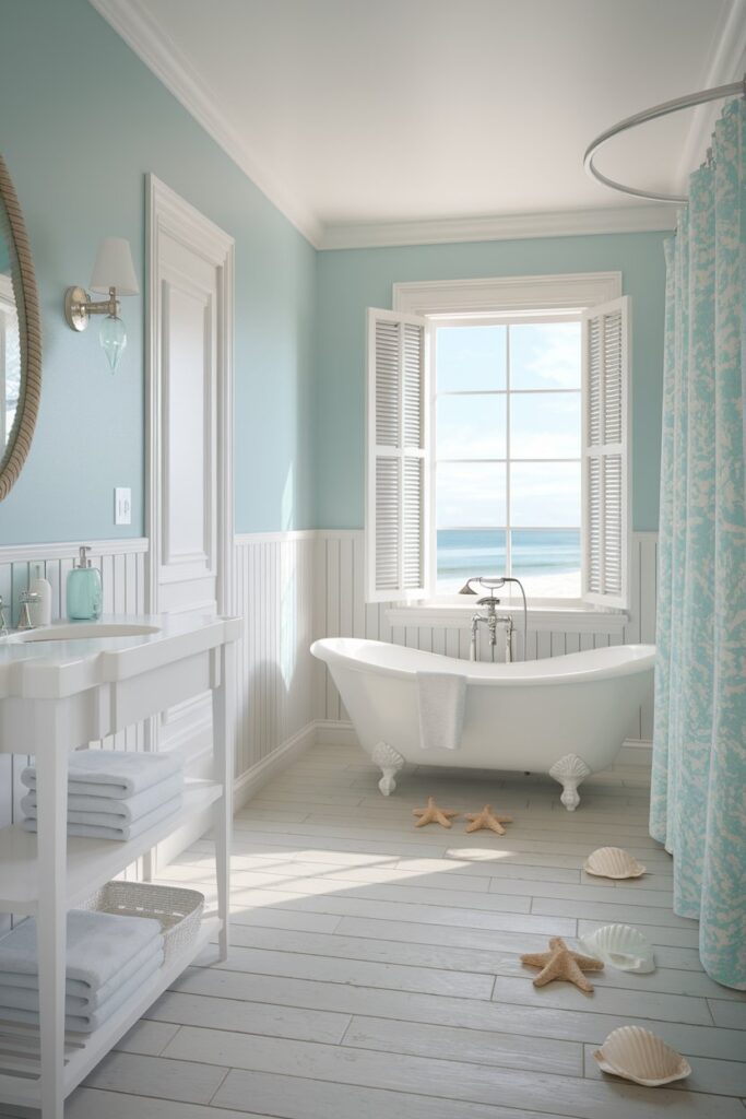 Coastal Color Palette with Soft Blues and Whites