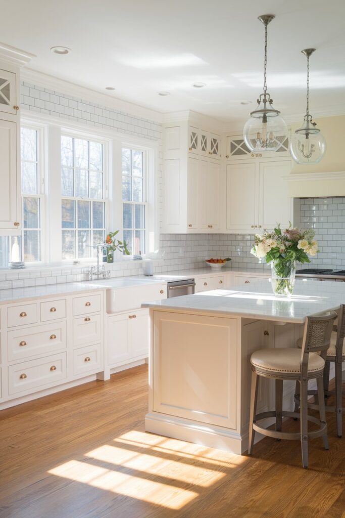Classic All-White Kitchen with Shaker Cabinets