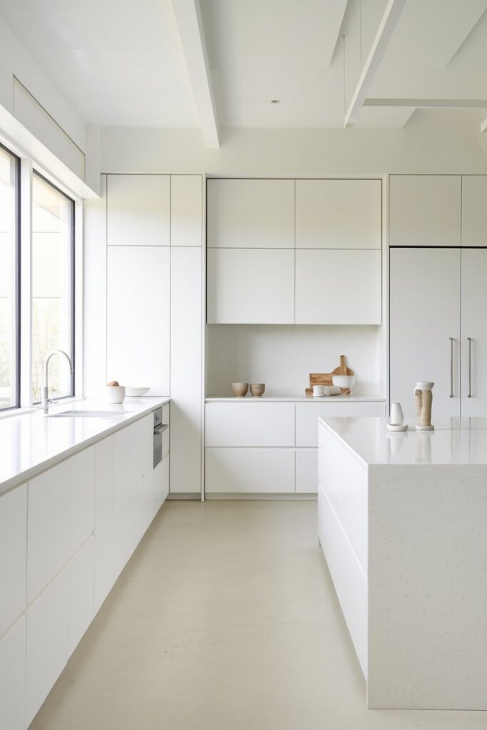 Minimalist White Kitchen with Clean Lines