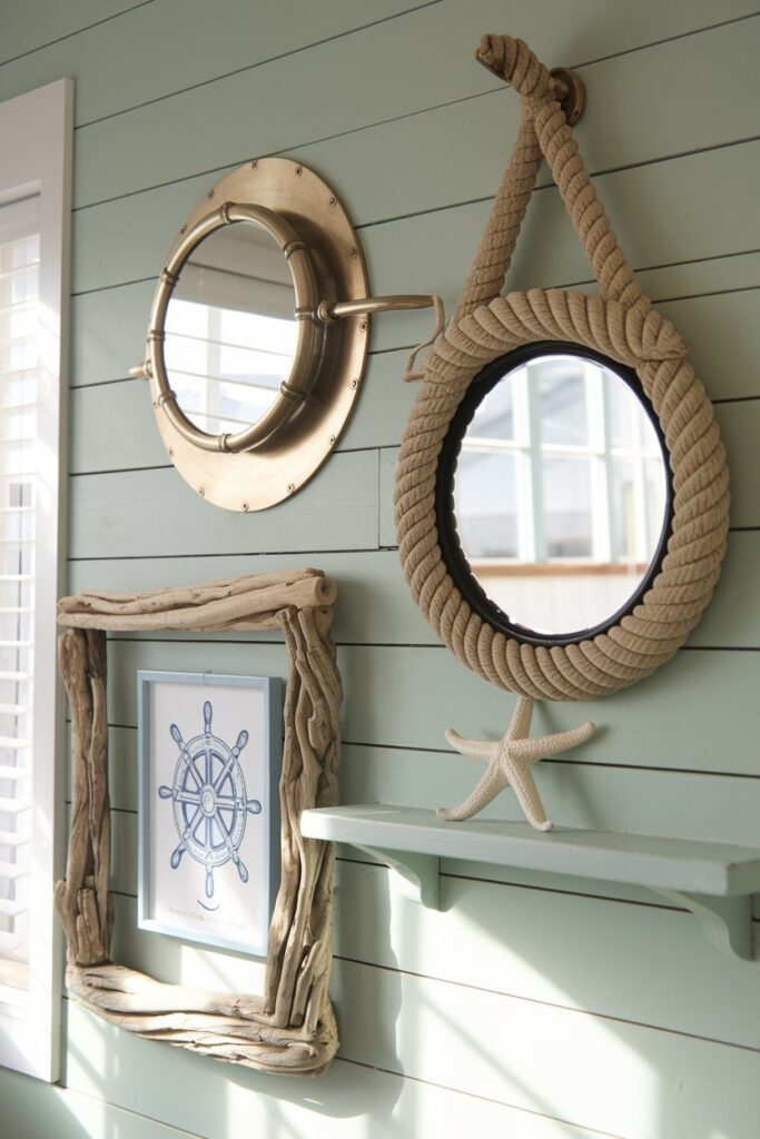 Marine-Inspired Mirrors (Porthole, Rope-Framed)