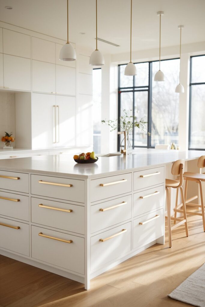 Kitchen Island with Storage Drawers