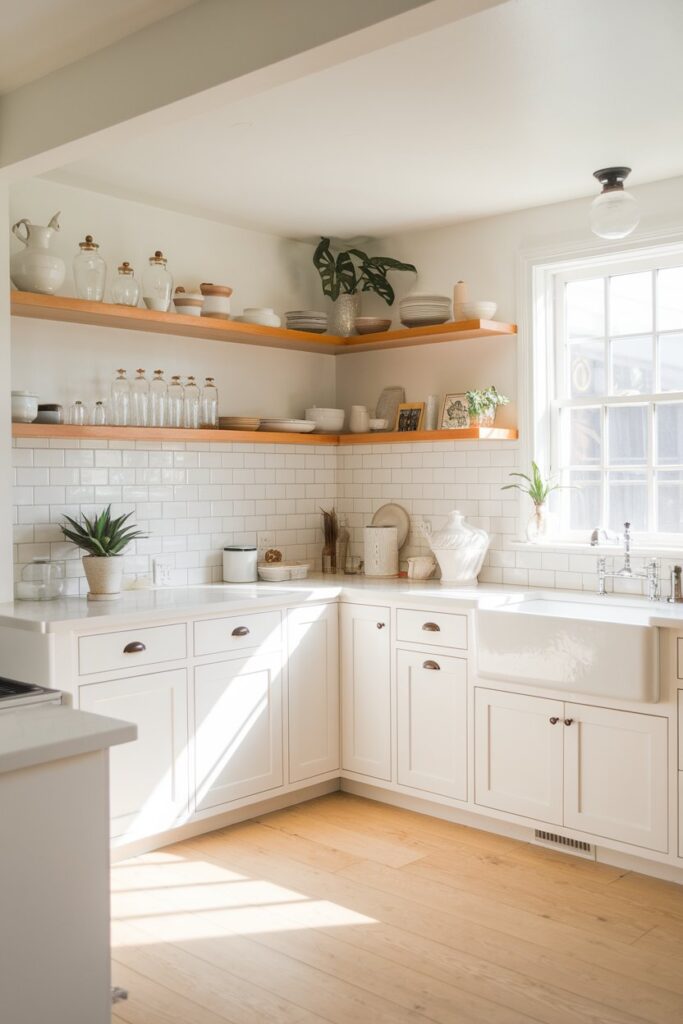White Kitchen with Open Shelving