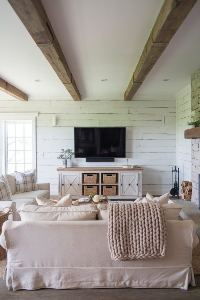 Rustic Shiplap TV Wall