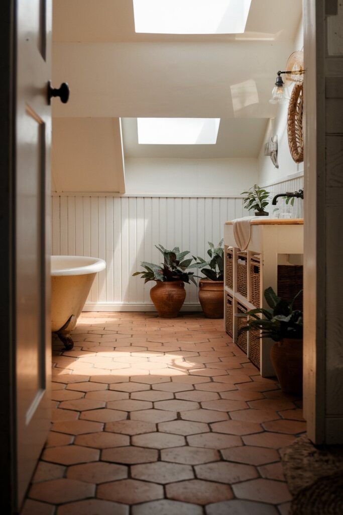 Terracotta Hexagon Floor Tiles