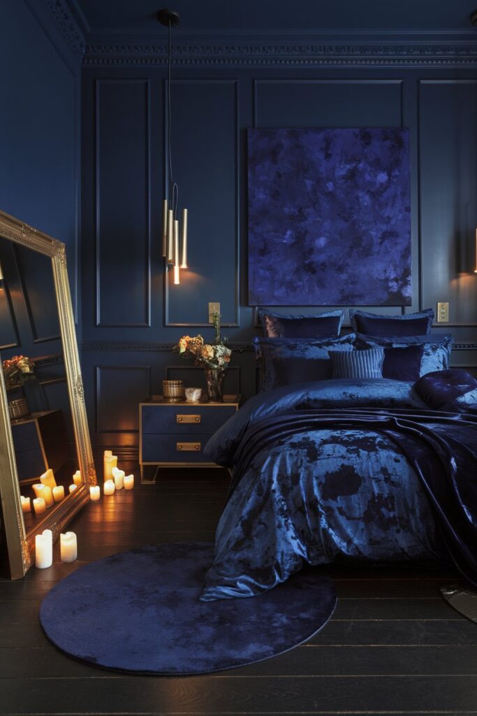Moody Indigo Bedroom