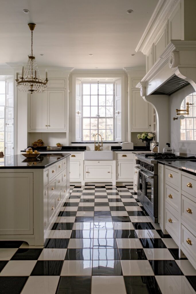 Checkerboard Kitchen Flooring