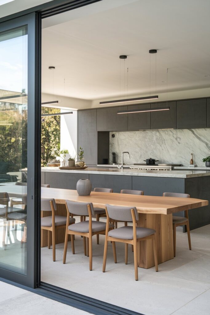 Extended Dining Table Kitchen Island