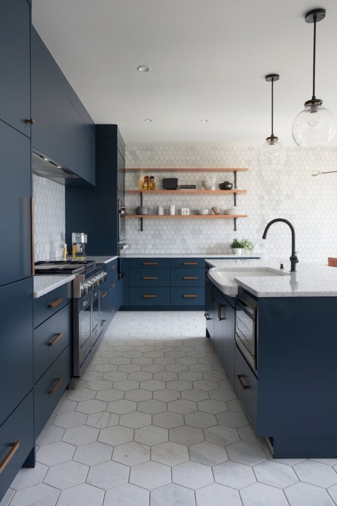 Hexagon Tile Kitchen Flooring
