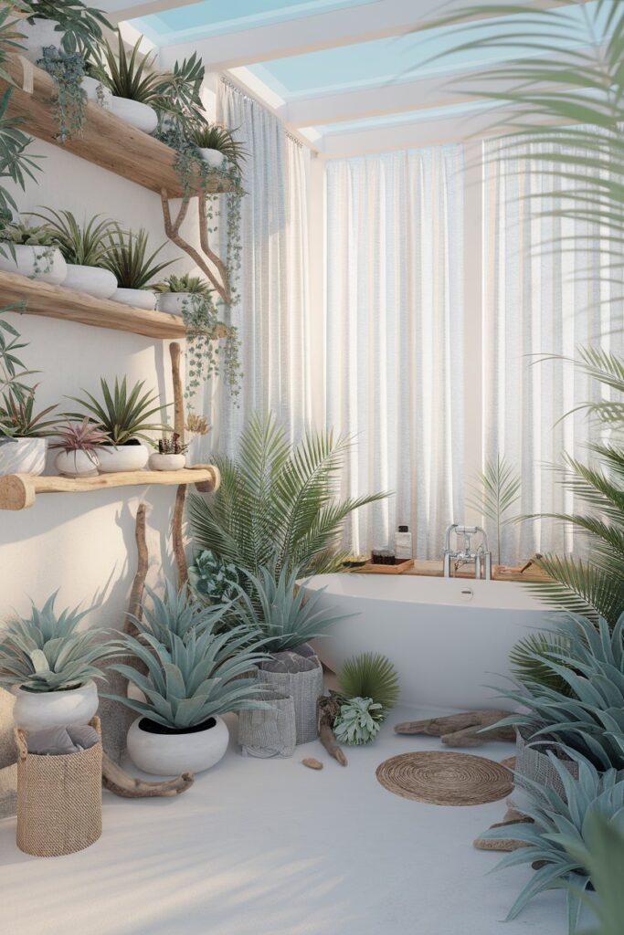 Coastal Plants and Greenery (like palms or air plants)