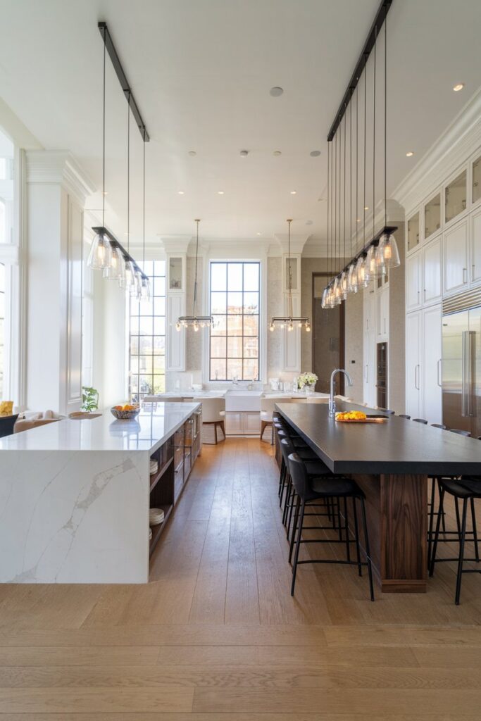 Double Kitchen Island Layout