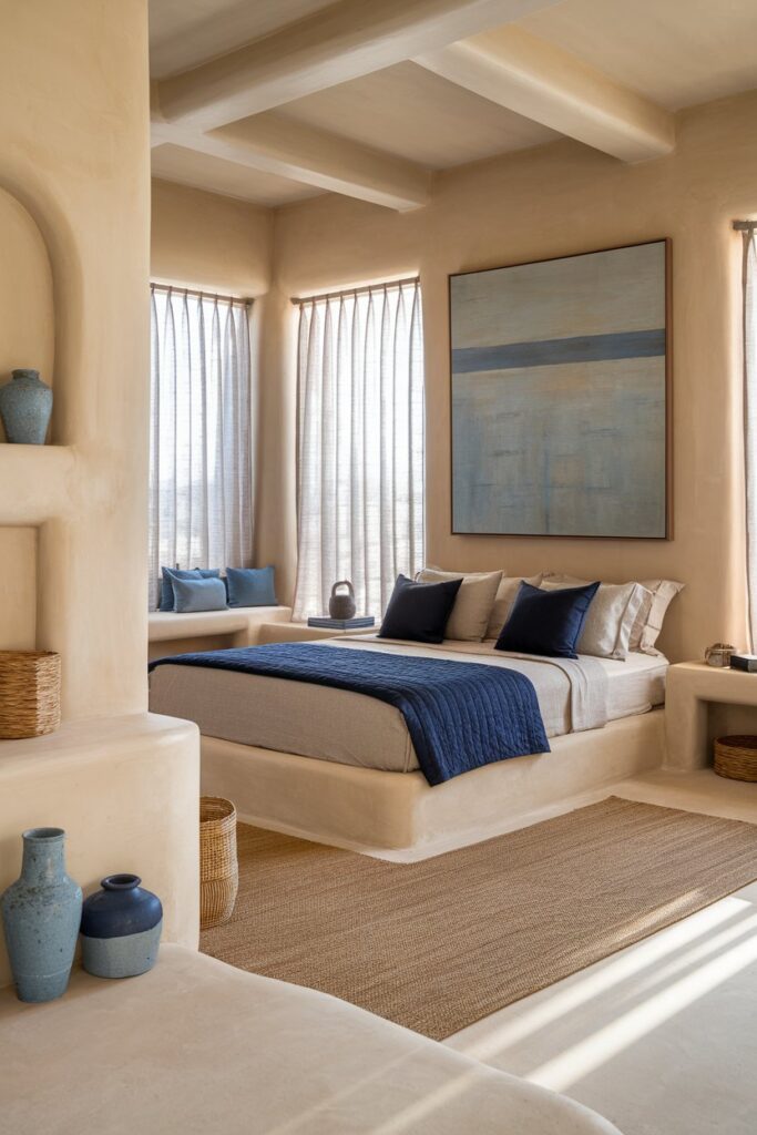 Blue and Beige Combination