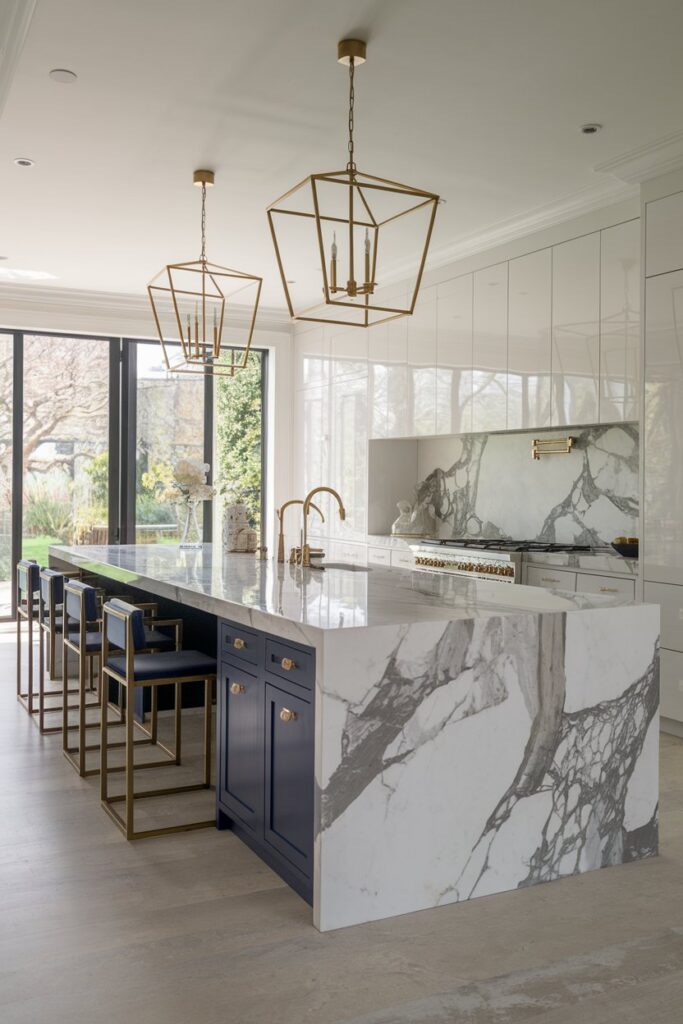 Marble Top Kitchen Island