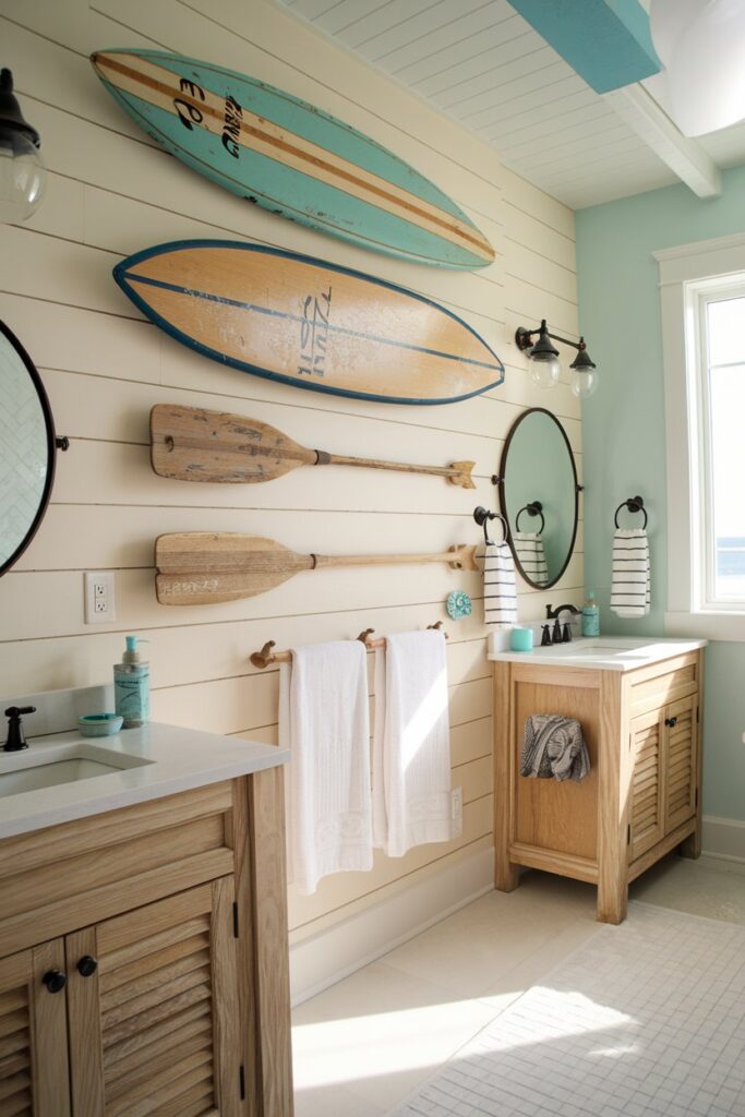 Vintage Surfboard or Oar Wall Decor