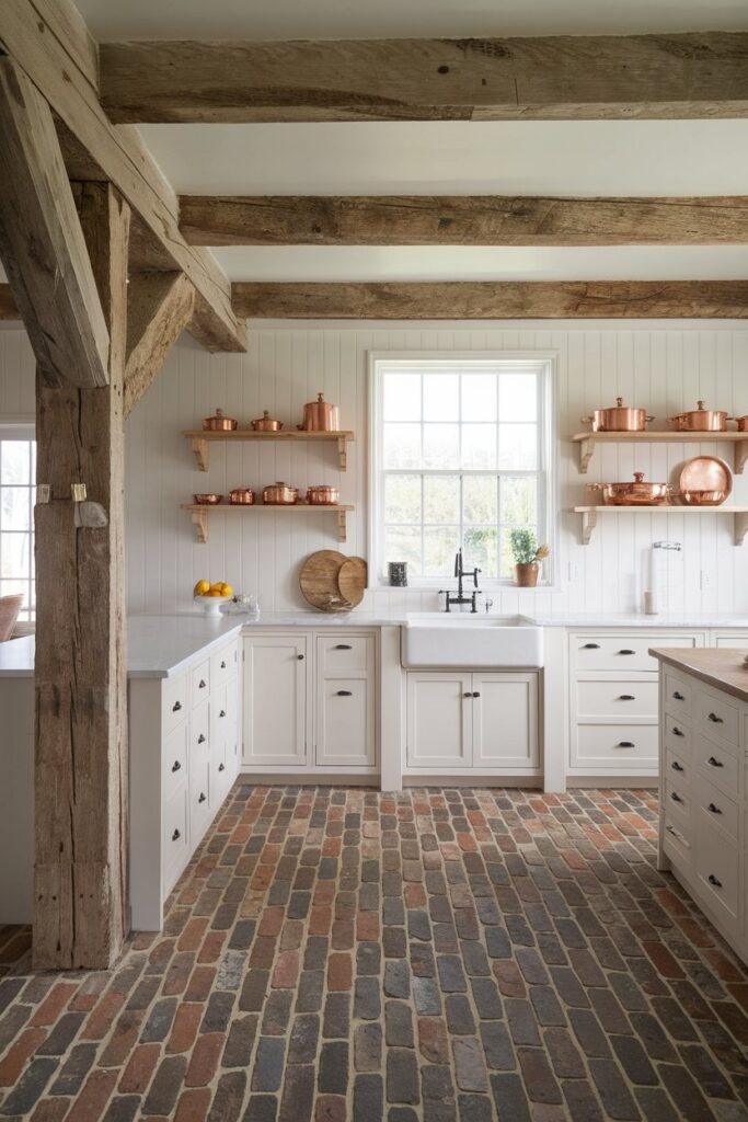 Rustic Brick Kitchen Flooring