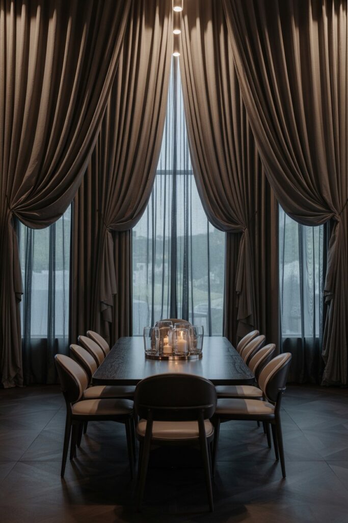Floor-to-Ceiling Curtains to Add Drama