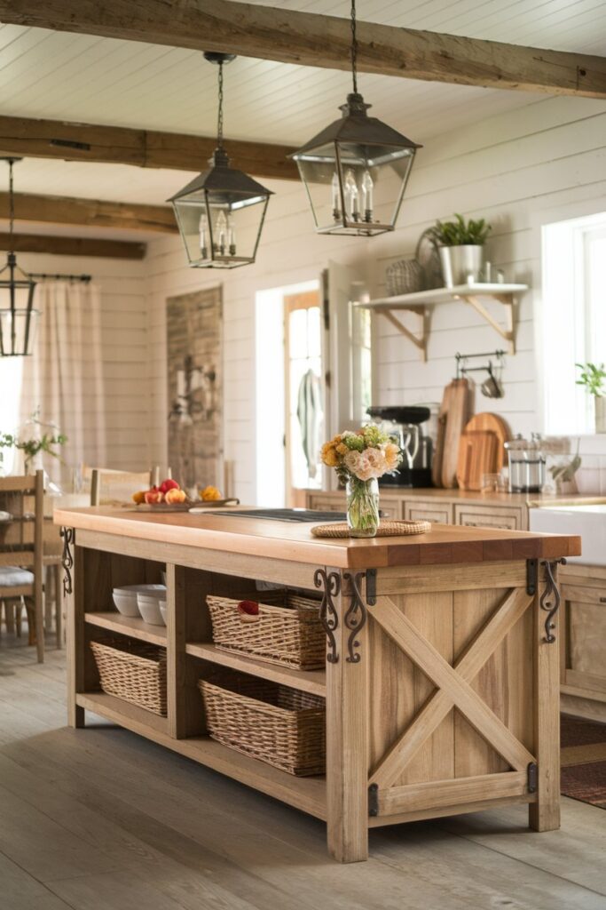 Rustic Farmhouse Kitchen Island
