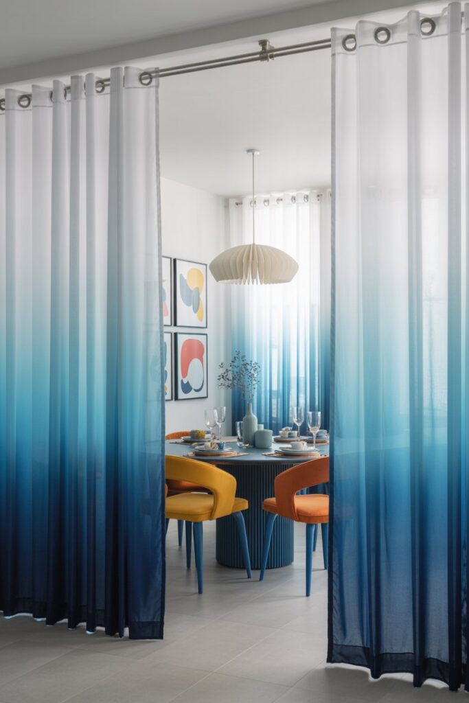 Ombre Curtains for a Playful Gradient Effect