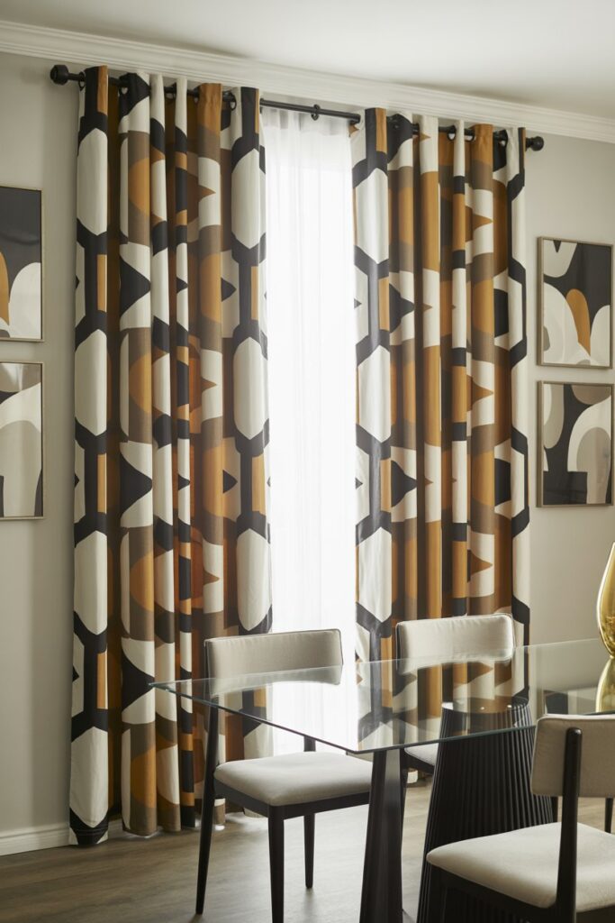 Curtains with Bold Geometric Prints