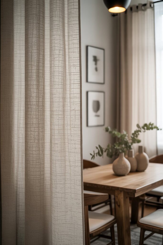 Curtains with Subtle Textured Fabrics