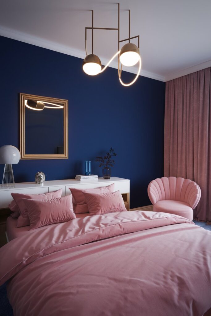 Blue and Pink Contrast
