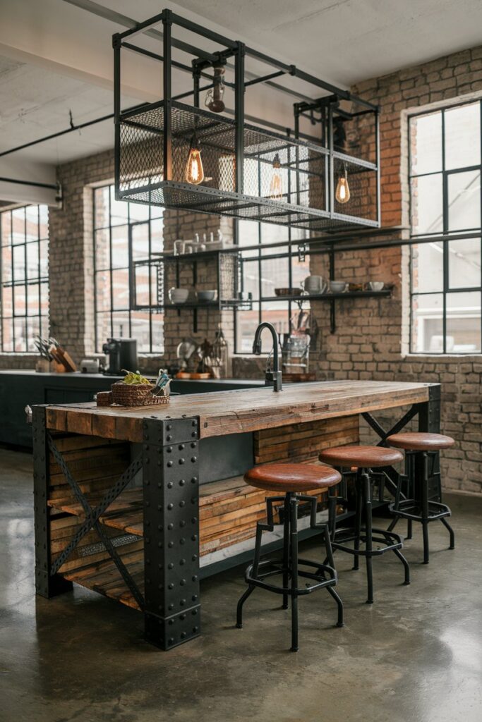 Industrial Style Kitchen Island