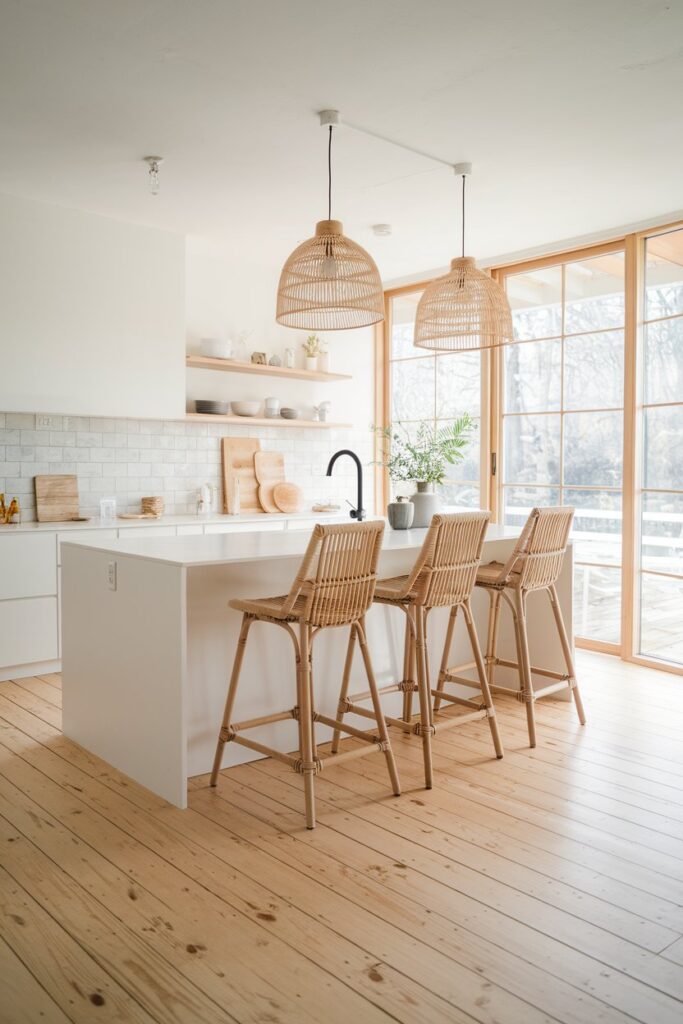 Light Blonde Wood Kitchen Flooring
