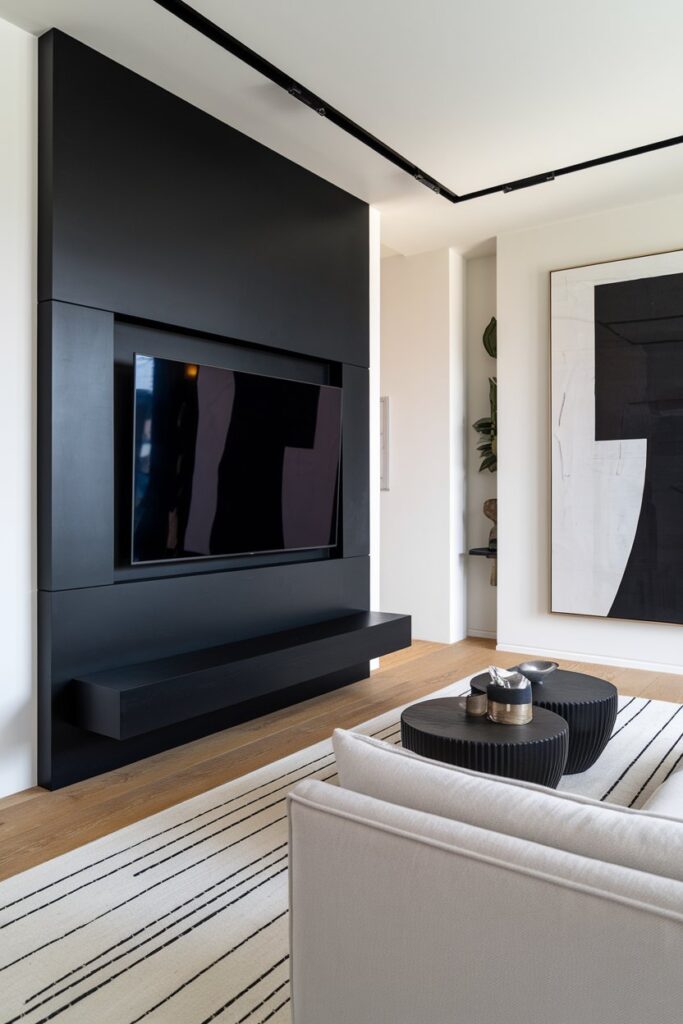 Modern Black Feature Wall