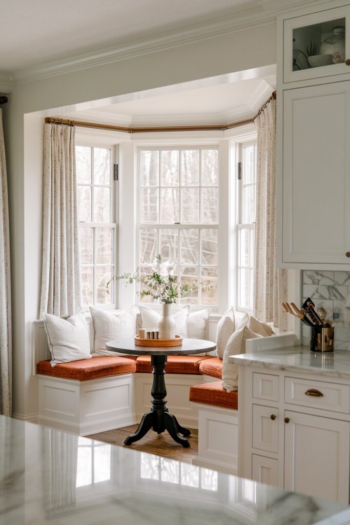 White Kitchen with Breakfast Nook