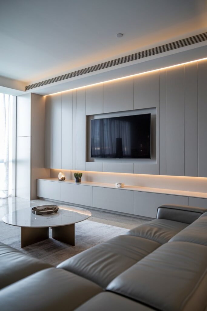 TV Wall with Hidden Storage