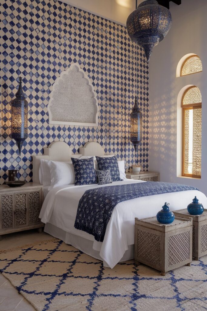 Blue and White Moroccan Patterns