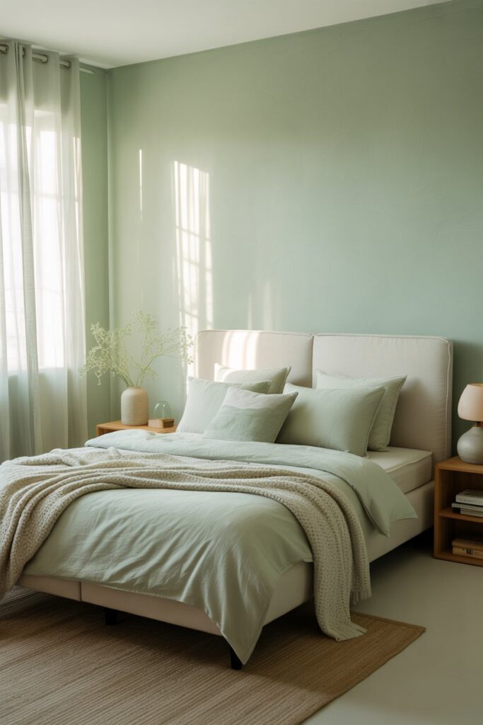 Soft Green Bedroom for Relaxation