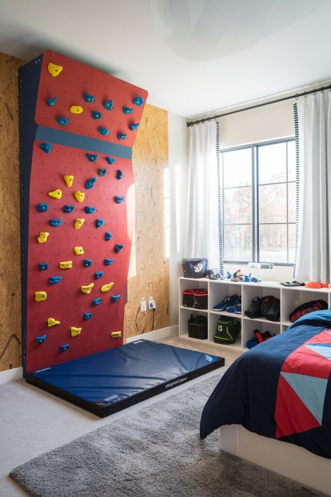 Indoor Climbing Wall Bedroom